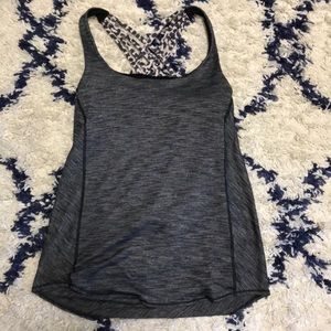Lululemon open back with bra yoga top